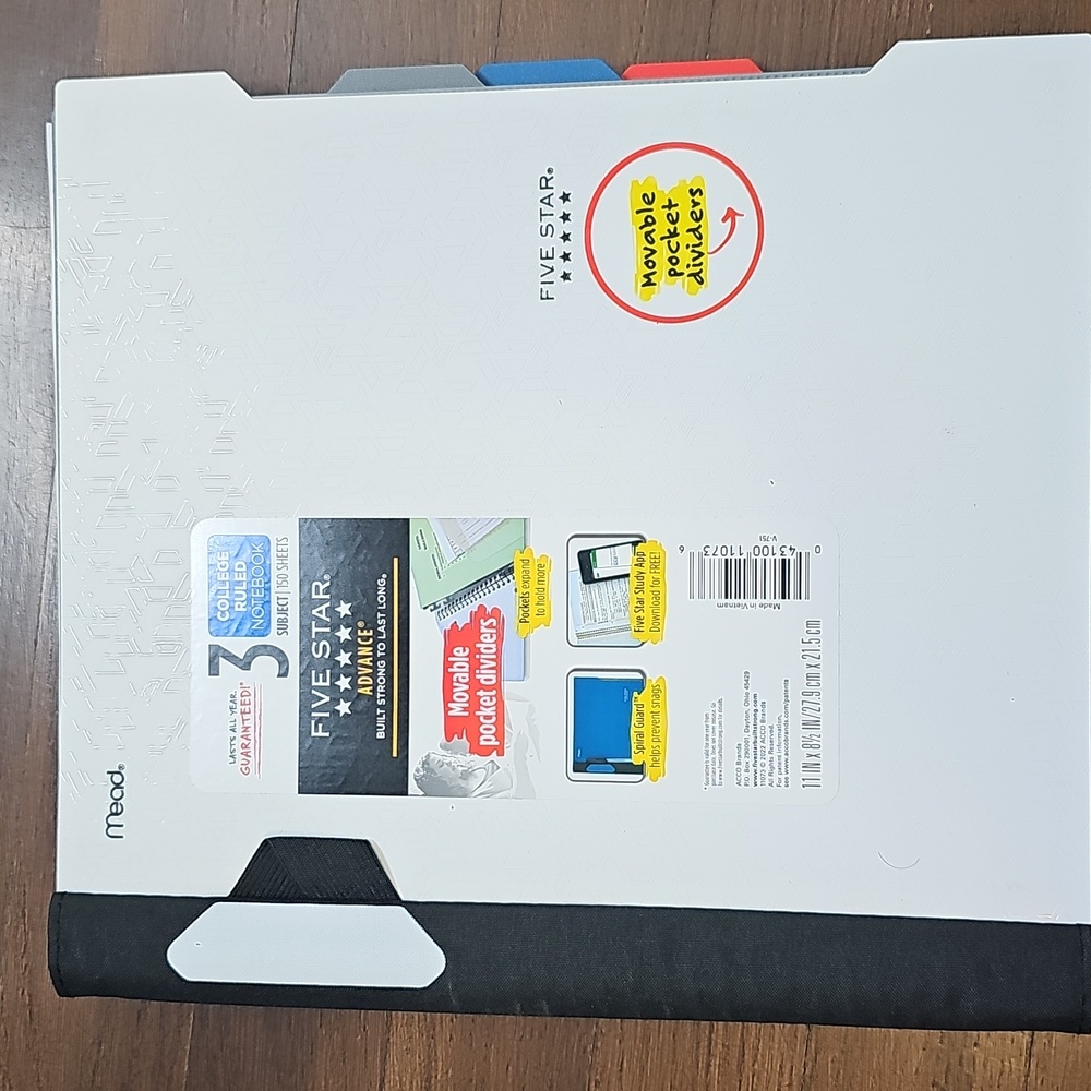 Mead Spiral Guard 3 Subject Notebook